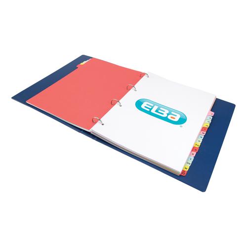 Elba Index A-Z 20-Part Card Multipunched Recyclable 160gsm A4 Assorted Ref 400021450 104152 Buy online at Office 5Star or contact us Tel 01594 810081 for assistance