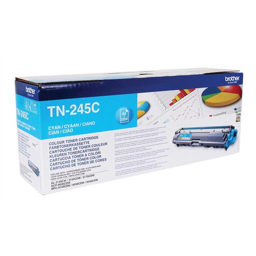 Brother Laser Toner Cartridge High Yield Page Life 2200pp Cyan Ref TN245C