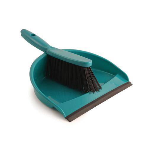 Dustpan and Brush Set Soft Bristles Green [SET]  106763