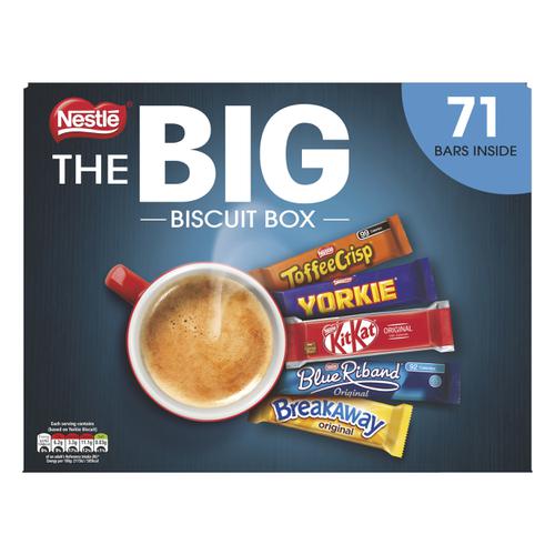 Nestle Big Chocolate Box Five Assorted Biscuit Bars Ref 12391006 [Pack 71] Nestle
