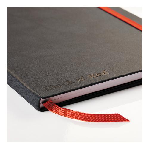 Black By Black n Red Business Journal Hard Cover Ruled and Numbered 144pp A4 Ref 400038675 Hamelin
