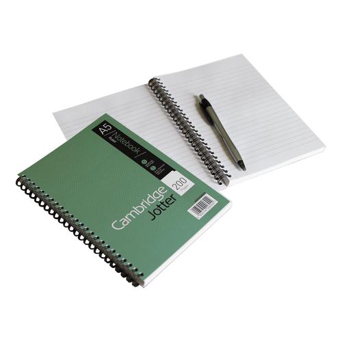 Cambridge Jotter Nbk Wirebound 80gsm Ruled Margin Perf Punched 4 Holes 200pp A4 Ref 400039062 [Pack 3] 4076360 Buy online at Office 5Star or contact us Tel 01594 810081 for assistance
