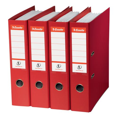 Esselte No. 1 Lever Arch File PP Slotted 75mm Spine A4 Red Ref 879983 [Pack of 10] ACCO Brands