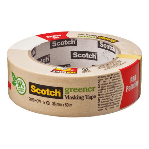 Scotch Greener Masking Tape 36mmx50m Ref 2050 1.5A PCW