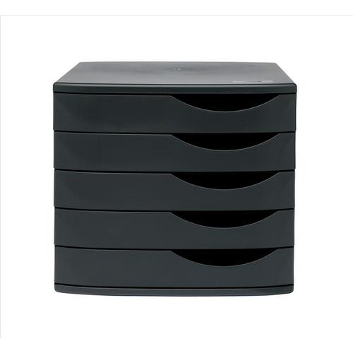 5 Star Elite Desktop Drawer Set 5 Drawers A4 & Documents up to 260x350mm Black/Black 108391 Buy online at Office 5Star or contact us Tel 01594 810081 for assistance
