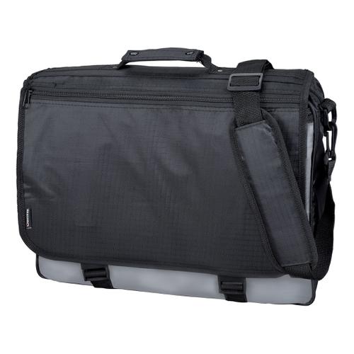 LightPak Wave Messenger Bag Polyester Black/Grey Ref 46069