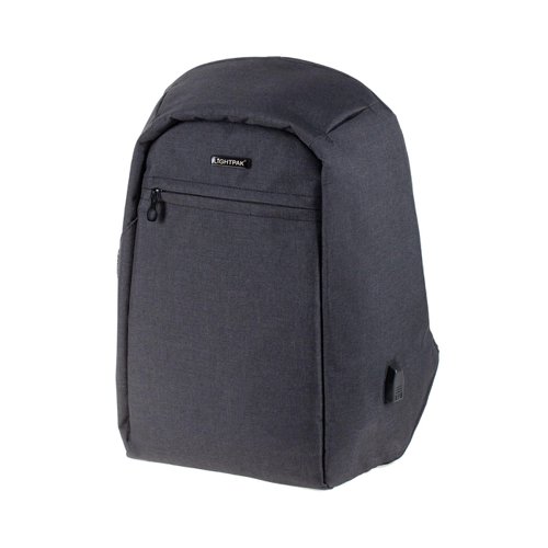 LightPak Safepak Backpack With 15in Laptop Case Polyester Black Ref 46154