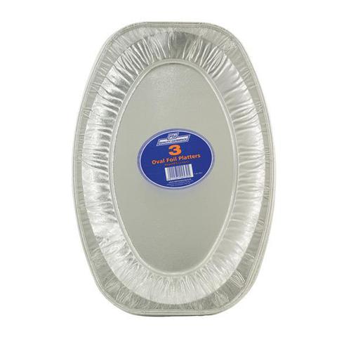 Robinson Young Caterpack Food Platter Foil Oval 430mm Ref RY03891 [Pack 3]