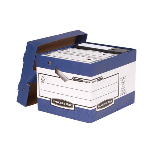 Bankers Box by Fellowes Heavy Duty Ergo Office Archive Storage Boxes with Lids 38801