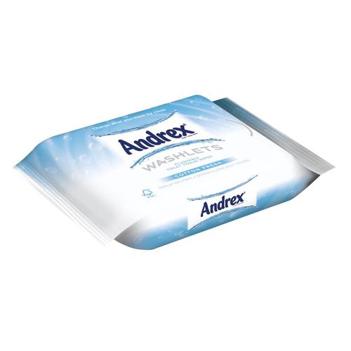 Andrex Toilet Tissue Moist Washlets Flushable 42 Sheets 190x130mm Cotton Fresh Ref 0699204