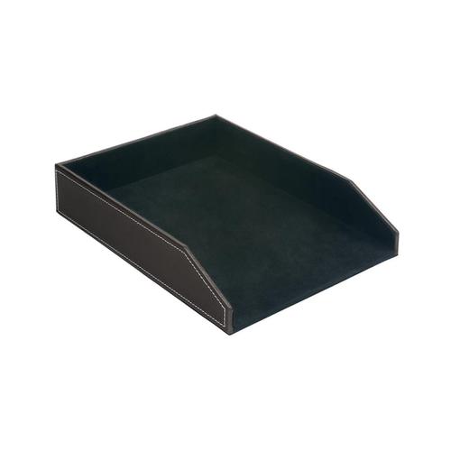 5 Star Elite Letter Tray Faux Leather Brown