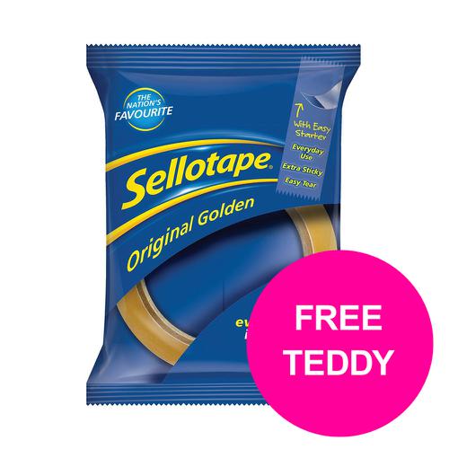 Sellotape Original Golden Tape 24mm x 66m [Pack 6] 4046461 Buy online at Office 5Star or contact us Tel 01594 810081 for assistance
