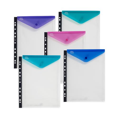 Snopake Polyfile Ring Binder Wallet High Capacity A4 Portrait Electra Assorted Ref 15695 [Pack 5] 113475 Buy online at Office 5Star or contact us Tel 01594 810081 for assistance