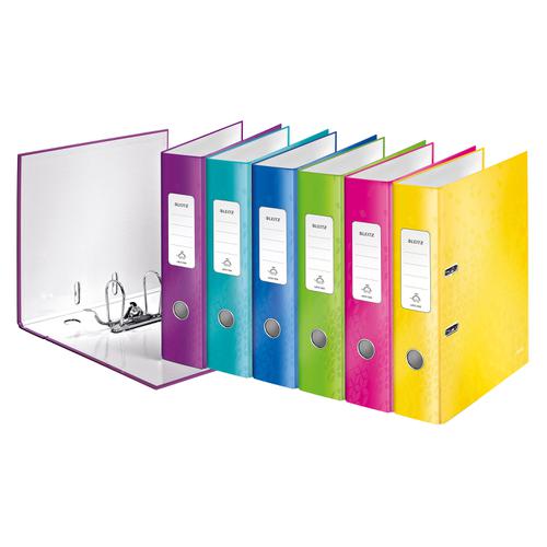 Leitz WOW Lever Arch File 80mm Spine for 600shts A4 Ice Blue Ref 10050051 [Pack 10]