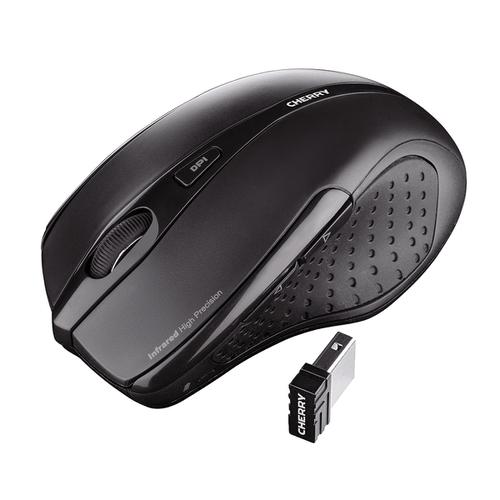 Cherry MW 3000 Five-Button Wireless Mouse 2.4GHz Optical Range 5m Right Handed Black Ref JW-T0100