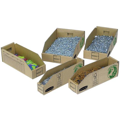 Bankers Box by Fellowes Parts Bin Corrugated Fibreboard Packed Flat W76xD280xH102mm Ref 07352 [Pack 50]