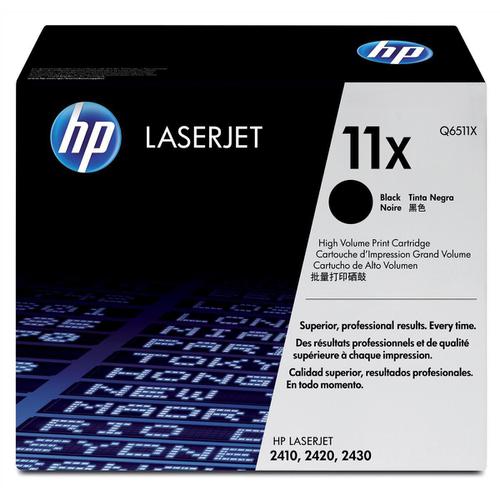 HP 11X Laser Toner Cartridge High Yield Page Life 12000pp Black Ref Q6511X