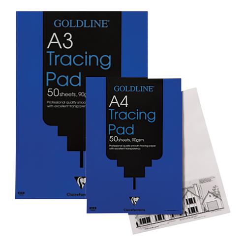 Goldline Professional Tracing Pad 90gsm Acid-free Paper 50 Sheets A4 Ref GPT1A4Z [Pack 5]