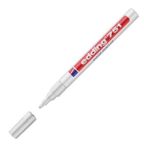 Edding 751 Paint Marker Fine Bullet Tip 1-2mm Line White Ref 4-751049 [Pack 10]