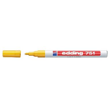 Edding 751 Paint Marker Fine Bullet Tip 1-2mm Line Yellow Ref 4-751005 [Pack 10] 4054953 Buy online at Office 5Star or contact us Tel 01594 810081 for assistance