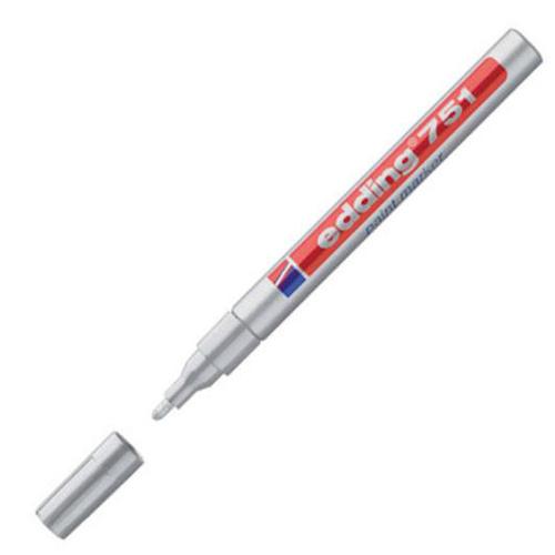 Edding 751 Paint Marker Fine Bullet Tip 1-2mm Line Silver Ref 4-751054 [Pack 10]
