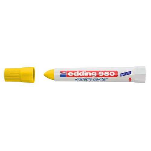 Edding 950 Industry Painter Bullet Nib 10mm Yellow Ref 4-950005 [Pack 10] 122478 Buy online at Office 5Star or contact us Tel 01594 810081 for assistance