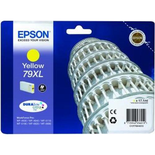 Epson 79XL Inkjet Cartridge Tower of Pisa High Yield Page Life 2000pp17.1ml Yellow Ref C13T79044010