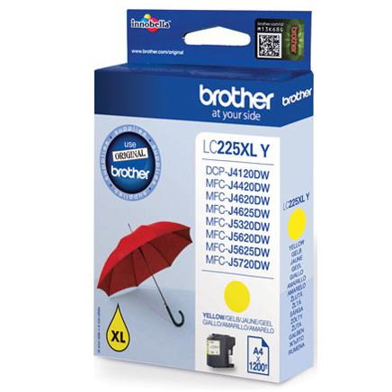 Brother Inkjet Cartridge High Yield Page Life 1200pp Yellow Ref LC225XLY Brother