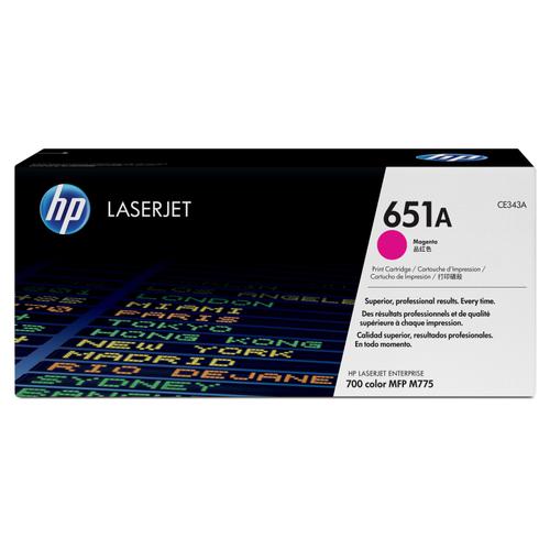 HP 651A Laser Toner Cartridge Page Life 16000pp Magenta Ref CE343A