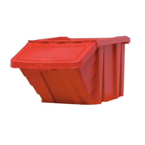 Recycle Storage Bin and Lid Red 400x635x345mm