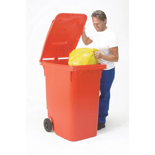 Wheelie Bin High Density Polyethylene with Rear Wheels 80 Litre Capacity 445x525x930mm Red 4022926 Buy online at Office 5Star or contact us Tel 01594 810081 for assistance