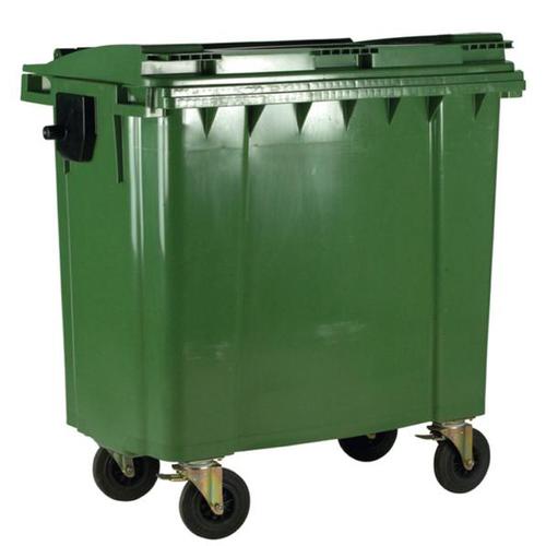 Four Wheeled Bin UV Stabilised Polyethylene 770 Litres 55kg 1350x770x1360mm Green