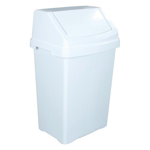 Swing Bin and Lid 50 Litres White