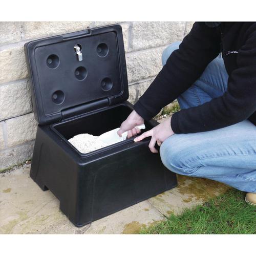 Mini Grit Bin Lockable with Scoop and 25kg Salt Bag 4022360 Buy online at Office 5Star or contact us Tel 01594 810081 for assistance