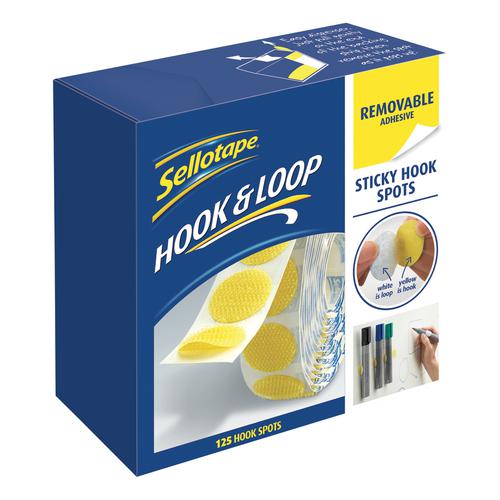 Sellotape Removable Hook Spots [Pack 125]