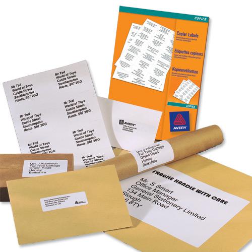 Avery Multipurpose Labels Laser Copier Inkjet 30 per Sheet 70x29.7mm White Ref 3489 [3000 Labels] 126647 Buy online at Office 5Star or contact us Tel 01594 810081 for assistance