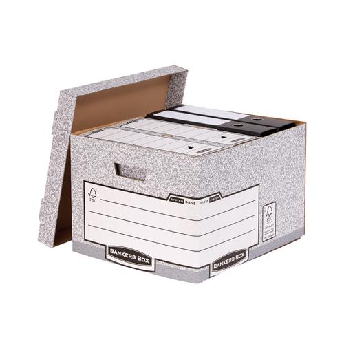 Heavy Duty Large Office Archive Storage Boxes with Lids Bankers Box by Fellowes 181201