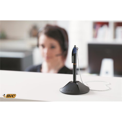 Bic 4 Colour Way Counter Pen Refillable Retractable Medium 1.0mm Tip 0.32mm Line Blue Ref 918515