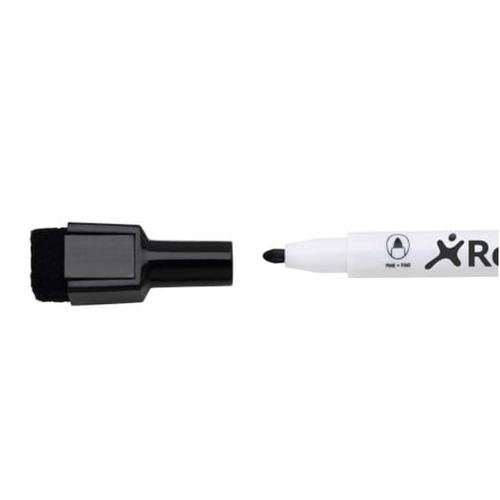 Rexel Dry Erase Marker Magnetic Lid Black Ref 2104184 [Pack 6] ACCO Brands