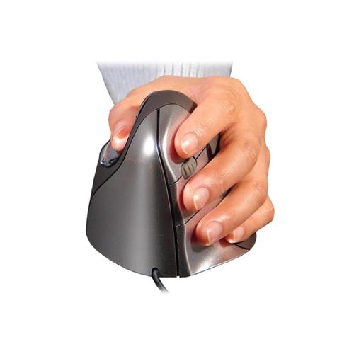 Bakker Elkhuizen Evoluent4 Vertical Mouse Right-hand Wired Grey Ref BNEEVR4 4018722 Buy online at Office 5Star or contact us Tel 01594 810081 for assistance
