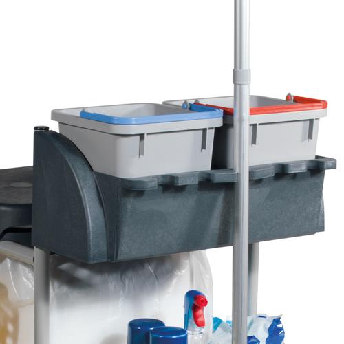 Numatic Xtra-Compact XC-1 Cleaning Trolley with 3 Buckets and 2 Tray Units W840xD570xH1060mm Ref 907440 Numatic