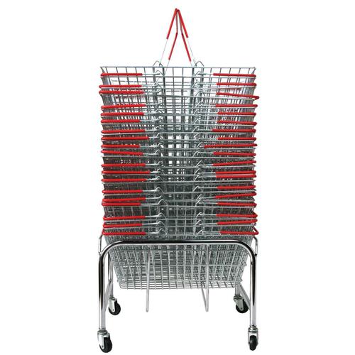 Red Wire Baskets Capacity 21 Litres x20 Plus Mobile Storage Plinth
