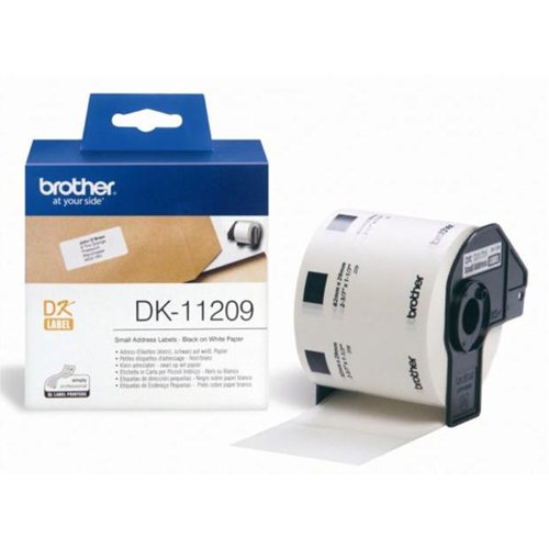 Brother PTouch DK-11209 29mmx62mm BlkOnWht SmallAddressLab 800 Labels Ref DK11209