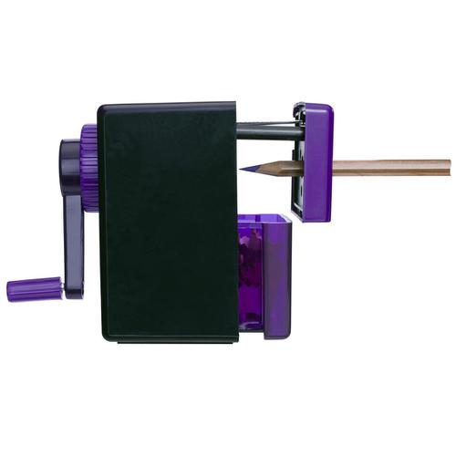 Swordfish Pointi Mechanical Pencil Sharpener Auto-stop 8mm dia. Desk Clamp Black/Purple Ref 40235 137514 Buy online at Office 5Star or contact us Tel 01594 810081 for assistance