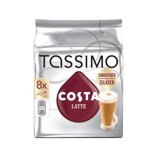 Tassimo Costa Latte Pods 8 Servings Per Pack Ref 4031635 [Pack 5 x 8] JDE