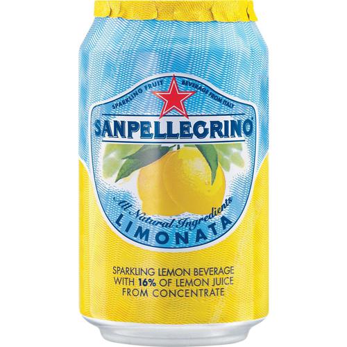 San Pellegrino Sparkling Lemon Citrus Soft Drink 330ml Can Ref N004002 [Pack 24]