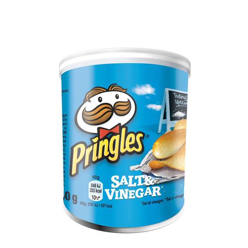 Pringles Salt & Vinegar Crisps 40g Ref N003621 [Pack 12]