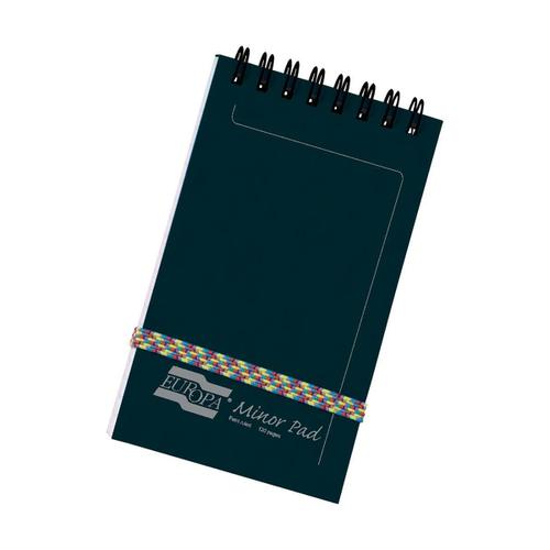 Europa Pad Twinwire Headbound 90gsm Ruled Micro Perforated 120pp 76x127mm Black Ref 3012Z [Pack 10] ExaClair Limited