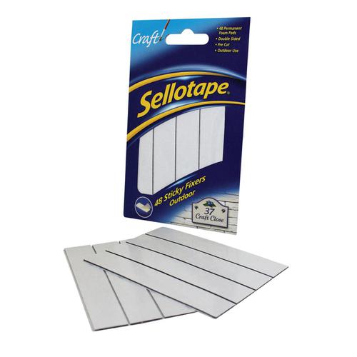 Sellotape Sticky Fixers Outdoor 20mm x 20mm [Pack 12] 137754 Buy online at Office 5Star or contact us Tel 01594 810081 for assistance