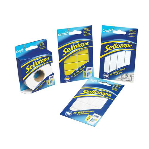 Sellotape Sticky Fixers Outdoor 20mm x 20mm [Pack 12]  137754